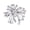 Silver, variant on Sparkling Rhinestone Brooch Radial Design Flower Lapel Pin Elegant Brooch Pin Outfit Accessory for Women Dresses Coats Shirts
