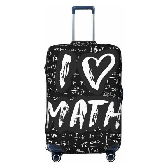 Xecao I love Math print Elastic Luggage Cover, with double-sided print , is perfect for travel, business, and daily use
