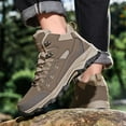 thumbnail image 6 of Men's Sneakers Fashion Hiking Boots High Top Leather Outdoor Trekking Sneakers For Couples And Running Adventure, 6 of 8