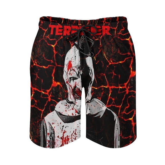 Terrifier 2 Men's Beach Shorts Swim Trunks Quick Dry Casual Polyester Swim Shorts with Pockets S