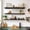 Black-35.4 inch, variant on Floating Shelves For Wall Storage Set Of 4  15.6 Inch Picture Ledge Shelf White With Lip Kitchen Bedroom Bathroom And Living Room