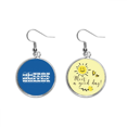 thumbnail image 1 of Grecia, país, nombre de la bandera Pendiente Sol Flor Pendiente Joyas Moda Unbranded M, 1 of 3