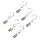 thumbnail image 1 of 50PCS Silver Metal S Shape Hooks with Clips for Curtain Outdoor Activities Supplies Size 4 9x2 8x1, 1 of 4