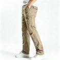 thumbnail image 2 of Men Stretch Multi Utility Cargo Pants Tapered Light Reinforced 6 Pocket Outdoor Work Pants S-XL（1 piece）, 2 of 10