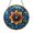 Acrylic 3.5 Inch, variant on Round Geometric Mandala Stained Glass Window Hanging Featuring Blue White Patterns and Balanced Sacred Geometry Art