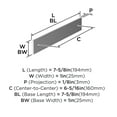 thumbnail image 5 of Amerock Ladera 6-5/16 inch (160mm) Center-to-Center Rectangle Polished Chrome Cabinet Pull Backplate, 5 of 6