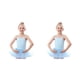 thumbnail image 3 of Sonducket Traje de Ballet de Color sólido para niña de verano, mono de entrenamiento de baile para niños con falda, ropa, regalo de Azul 130cm 2piezas, 3 of 6