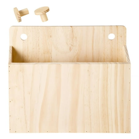 - Wooden Pegboard Container: 12 x 10.25 inches, 3 pieces