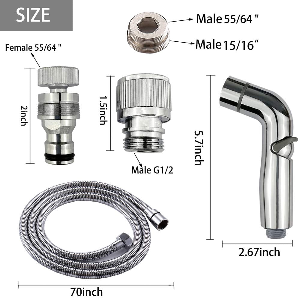 Quick-connect Sink Faucet Sprayer Kit  Hose Accessories Detachable Metal Adapter With Hand Shower Hair Washing Pet Cleaning For Bathroom/kitchen (quick Connect Sprayer)