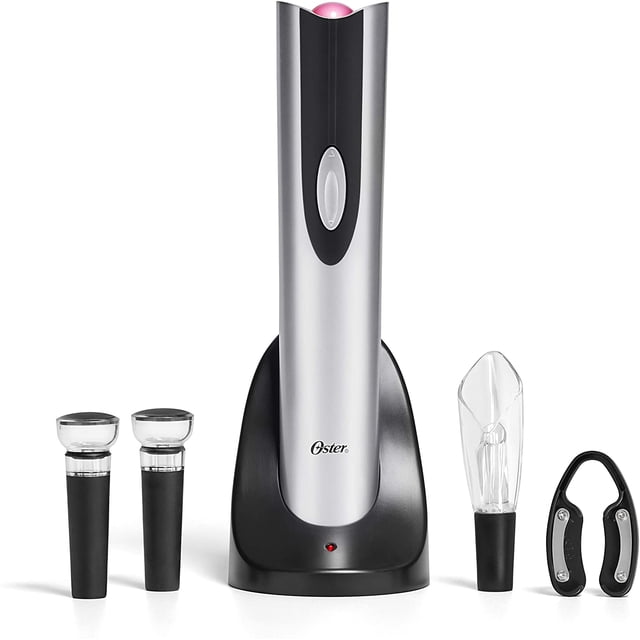 Experiencia de saborear vinos 4 en 1 Oster con abridor de vino electrico