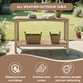 thumbnail image 6 of AwayHome 48" HIPS Outdoor Console Table for All-Weather,2-Shelf Side Table for Patio,Brown, 6 of 8