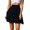 Black, variant on Vedolay Fringe Skirt Women's High Waist Flared Skirt Pleated Midi Skirt with Pocket,Red L