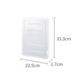 thumbnail image 1 of destyer Transparent Portable File Case Double-buckle with Magazine Protectors Container Handle Transparent Plastic Box Office Box Containers A4 Thin White, 1 of 8