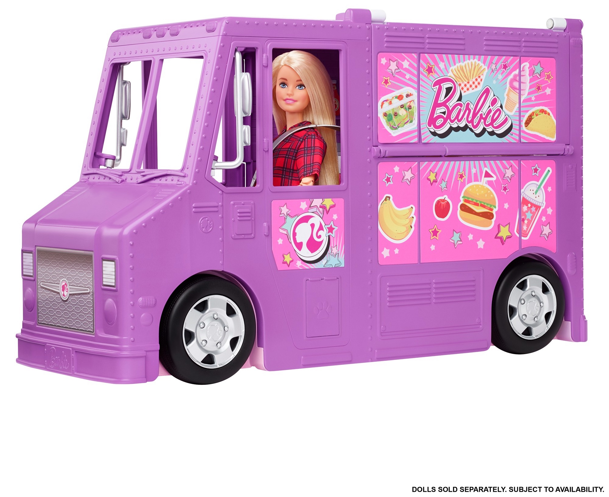 Barbie Food Truck with Multiple Play Areas & 30+ Realistic Play Pieces