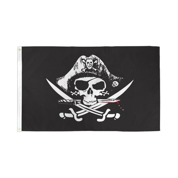 Deadman Chest Tricorner Pirate Flag 2x3ft Poly