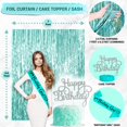thumbnail image 3 of 17th Birthday Decorations with Photo Props, 17 Birthday Party Supplies, 17 Cake Topper Rose Gold Banner, Teal Green Confetti Balloons Gift, 3 of 5