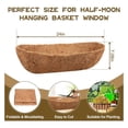 thumbnail image 3 of 4 Pack 24 Inch Trough Coconut Liners, Natural Coconut Liners for Wall Planter, Window Basket Deck Railing Planter, 3 of 7