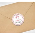thumbnail image 3 of Darling Souvenir Round 45 Pieces Flamingo Love Thank You Stickers Personalized Bride Groom Names And Date Envelope Seals-Red, 3 of 4