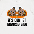 thumbnail image 4 of Inktastic Twins First Thanksgiving Turkey Boys or Girls Baby T-Shirt, 4 of 5