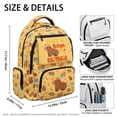 thumbnail image 7 of KUIFORTI Brown Capybara School Bag for Kids 17 Inch Durable Bookbag Girls Water Resistant Backpack with Side Pockets Suitable for Elementary Primary Middle School, 7 of 7