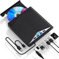 thumbnail image 1 of External CD DVD Drive USB 3.0 CD Burner DVD RW Player Portable CD/DVD Reader Writer External USB DVD Drive External Fast, 1 of 4