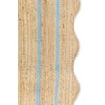 thumbnail image 5 of Weaving Village Wave Scalloped Natural Jute Rug Boho Jute Rug Entryway Runner Rug Farmhouse Scallop Rug, Sky Blue (4'x6'), 5 of 5