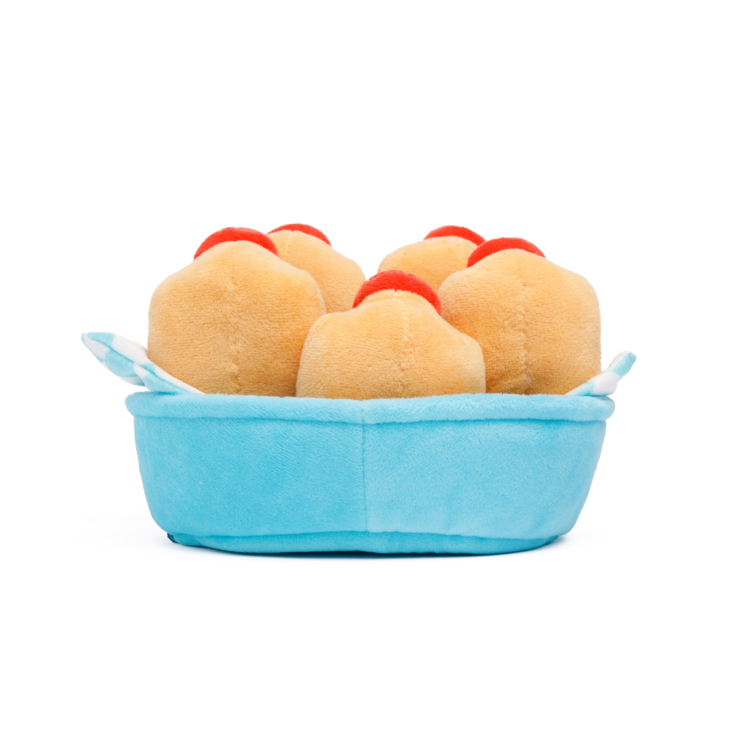 Emotional Support Pals Hot Dogs, 5 Food Plush Toys with Carrying Basket, Summer Gifts