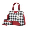 thumbnail image 1 of Gabriella Checkers Handbag with Wallet, Red, 1 of 1