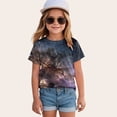 thumbnail image 2 of Hessimy Girls Short Sleeve T Shirts Kids Summer Tops Crewneck Tees,Crewneck Tee(Blue,12-13 Years), 2 of 4