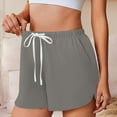 thumbnail image 4 of XFLWAM Womens Sweat Shorts Casual Summer Comfy Cotton Shorts Drawstring High Waisted Lounge Shorts with Pockets, 4 of 8