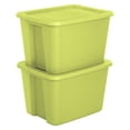 thumbnail image 7 of Sterilite Plastic 18 Gallon Tote Box Scuba Lime Set of 8, 7 of 7