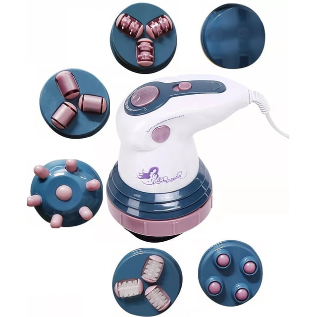 Masajeador Infrarrojo Eléctrico 5 En 1 rosa con gris Lab.G Masajeador Eléctrico Infrarrojo