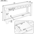thumbnail image 3 of Console Table, Entryway Table with Storage Drawers and Bottom Shelf, Classic Accent Sofa Table, Console Tables with Solid Wood Frame and Legs for Entryway Bed Room Living Room Apartment,Navy, 3 of 9