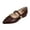 Wine, variant on Women's Mary Janes PU Leather Flats Pointy Toe Adjustable Buckle Comfortable Working Office Flats Shoes Dressy Ballets Flats Black 8 Wide