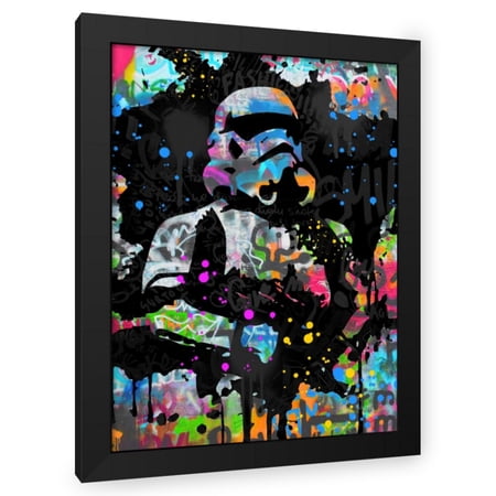 Stephen Chambers 15×18 Black Modern Wood Framed Wall Art Titled – Stormtrooper Graffiti