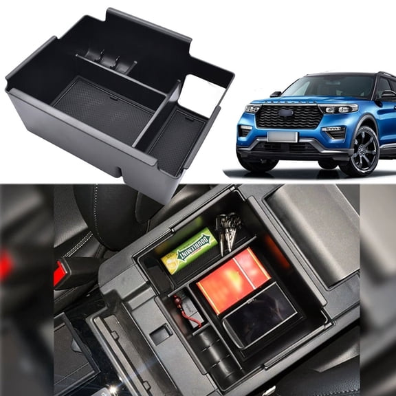WBLATP For 2020-2026 Ford Explorer Deep Style Car Center Console Organizer Tray Storage Box