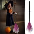 thumbnail image 1 of Xihbxyly Escoba de Bruja de Halloween, Diseño Desmontable, Malla Ligera y Material Plástico, Perfecta para Fiestas de Disfraces, Representaciones Teatrales, Amplia Aplicación para Adultos, Tamaño 90, 1 of 4