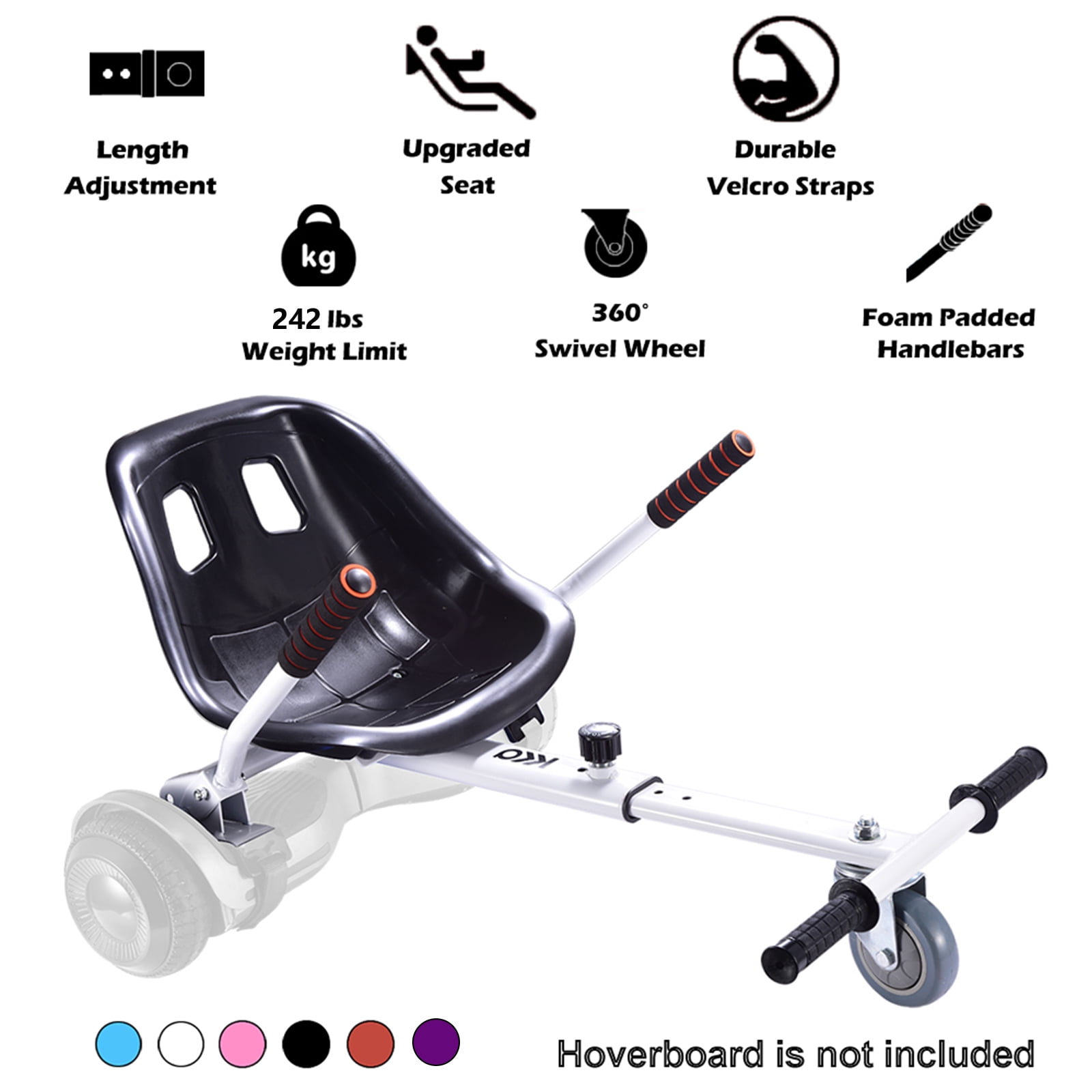 Fast Hoverkart Go Kart Fits 6" 8" 10" Hoverboards Graffiti HoverGoKart Available 