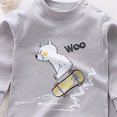 thumbnail image 4 of TOWED22 Little Boys Cotton Pajamas 2 Piece Set Long Sleeve Pullover Top and Pants Print Pjs Sleepwear Toddlers 6-12 Months 12-24 Months 2t 3t 4t 5t 6t 7t 8t 9t Children,Grey,18-24 M, 4 of 4