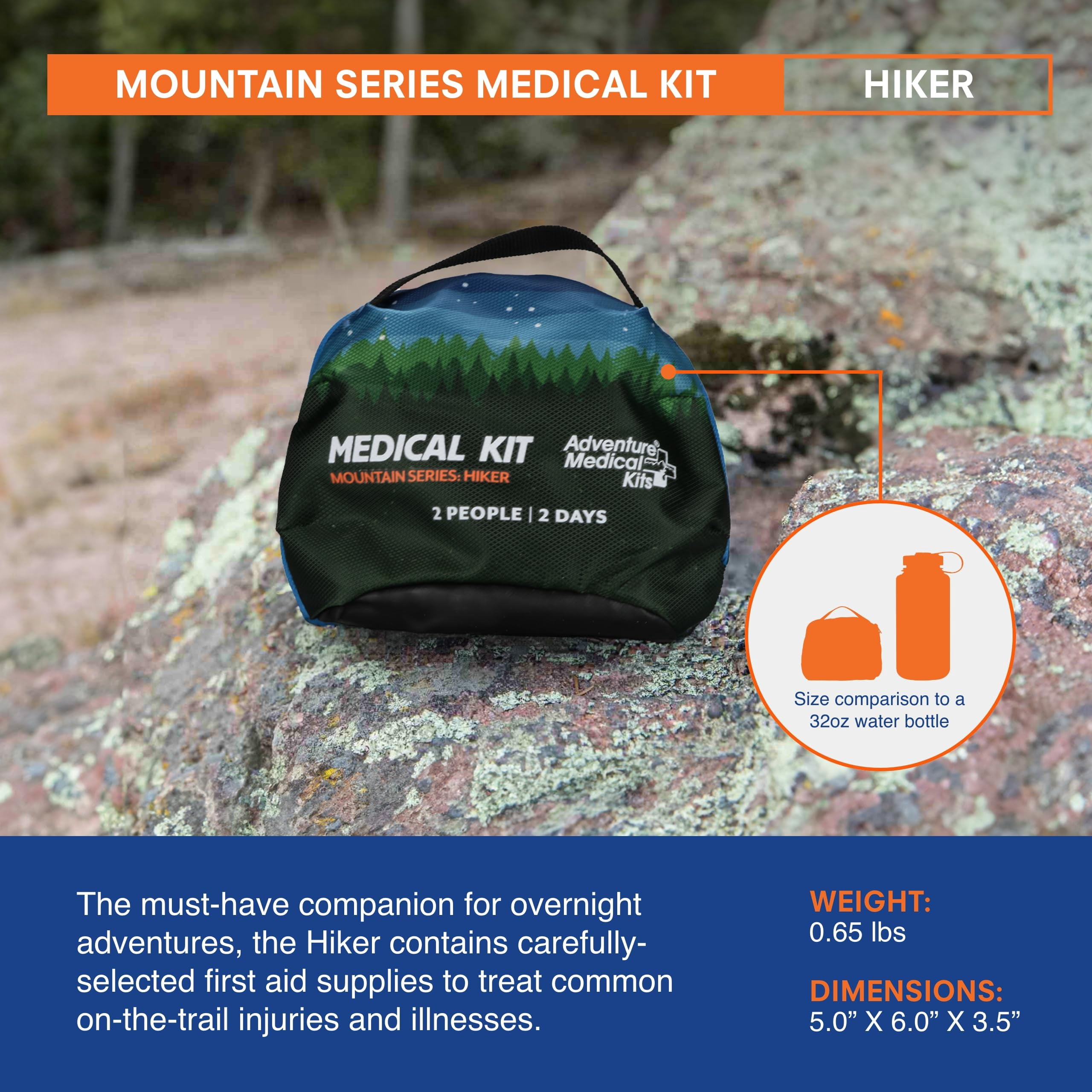 Adventure Medical Kits Mountain Series Hiker Kit, Forest Bag