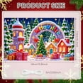 thumbnail image 2 of Colorful Village Welcome Whoville Banner Christmas Tree Holiday Backdrop Gift Boxes Snowy Scene Festive Background for Christmas Party Holiday Decoration Photo Shoot, 2 of 9