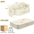 thumbnail image 7 of 2-in-1 Convertible Sleeper Sofa Bed,78.7" Modern Foldable Sofa Plush Corduroy Fabric Sofa,Deep Seat Sofa Couch for Living Room, Bedroom,Beige, 7 of 7