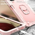 thumbnail image 5 of SaniMore for Samsung Galaxy A12 5G 6.5" Case with Hidden Bracket Rugged Heavy Duty Protective [Hard PC Back + Silicone Bumper] Shokcproof Anti-drop Tri-layer Hybird Shell For Galaxy A12 5G, Rosegold, 5 of 7