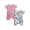 Dusty Rose/Green Flower, variant on Baby Girl Romper 2 pack Bamboo Rayon Baby Clothes Baby Girl Short Sleeve Jumper Baby Girls’s One-Piece Rompers Summer 12-18 Months
