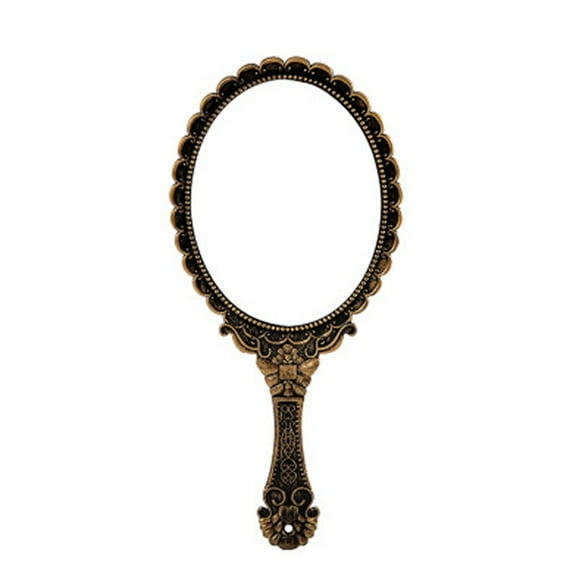NUZYZ Hand Held Mirror Old ABS Comfy Hand Held Mirror with Handle for Gift