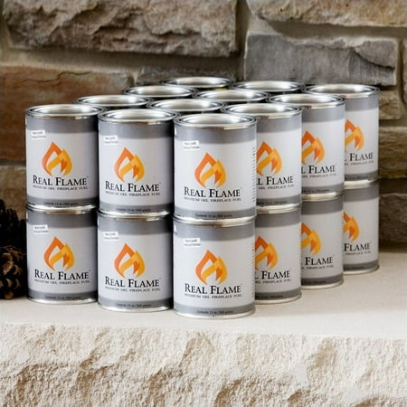 Jel Fuel Fireplace - Real Flame 24 Pack of 13 oz Gel Fuel Cans for Fireplace