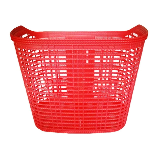 S SERENABLE Bike Basket Front Pet Carrier Organizer Bicycle Cargo Basket Shopping Riding Red