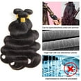 thumbnail image 2 of Ustar Brazilian Virigin Remy 100% Human Hair Weave Body Wave Natural Black Color 1B - 22,24,26 inch (3 Bundles), 2 of 6