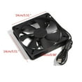 thumbnail image 5 of AOLIGEI USB CPU Cooler Radiator 140mm DC5V 140x140x25mm Computer PC Case Fan 14cm, 5 of 9