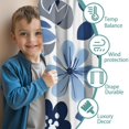 thumbnail image 3 of Blackout Kids Curtains,Blue Pioneer Flower Childrens Insulated Curtains Set Of 2,Bedroom Essentials,Toddler Room Decor 42x54in(106x137cm), 3 of 4